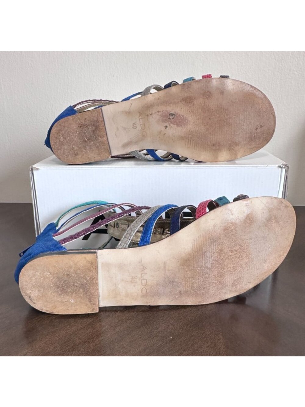 ALDO Rosenberger-7 Gladiator Sandals Women EU 40 US 9 Multicolor Zip - Picture 9 of 10